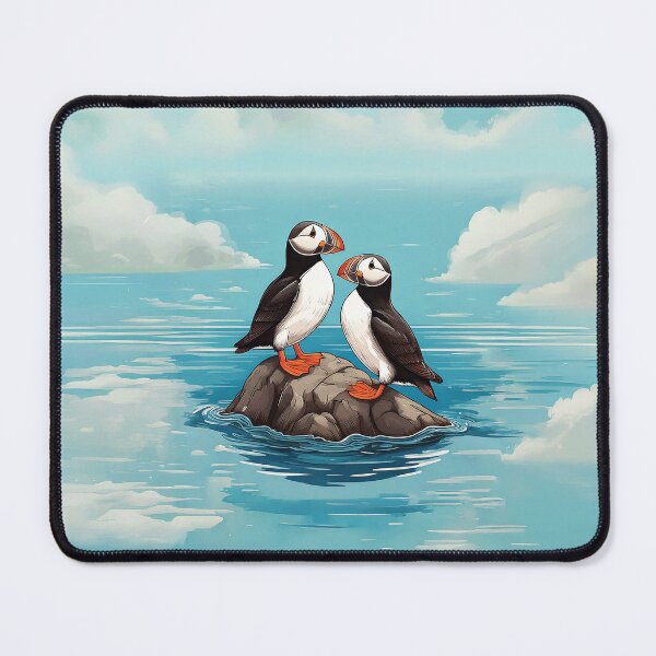 Item preview, Two Puffins on a Rock Together designed and sold by katelizspra.