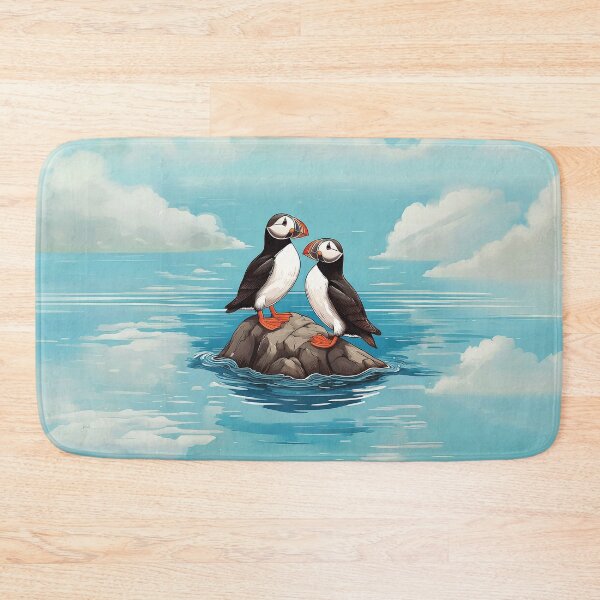 Item preview, Two Puffins on a Rock Together designed and sold by katelizspra.
