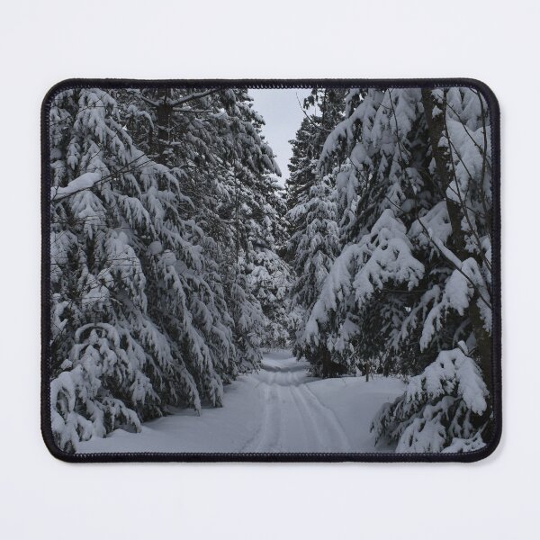 Item preview, A snowmobile trail in the forest designed and sold by Claude Laprise.