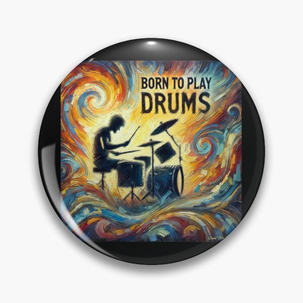 Item preview, Born to Play Drums - Impressionistic Art designed and sold by MySheetMusicArt.