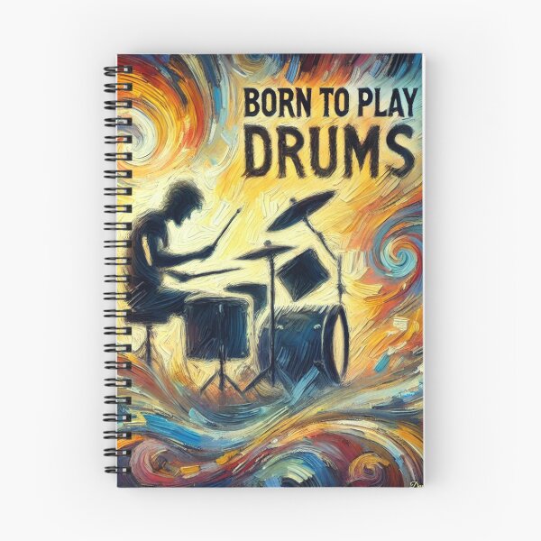 Item preview, Born to Play Drums - Impressionistic Art designed and sold by MySheetMusicArt.