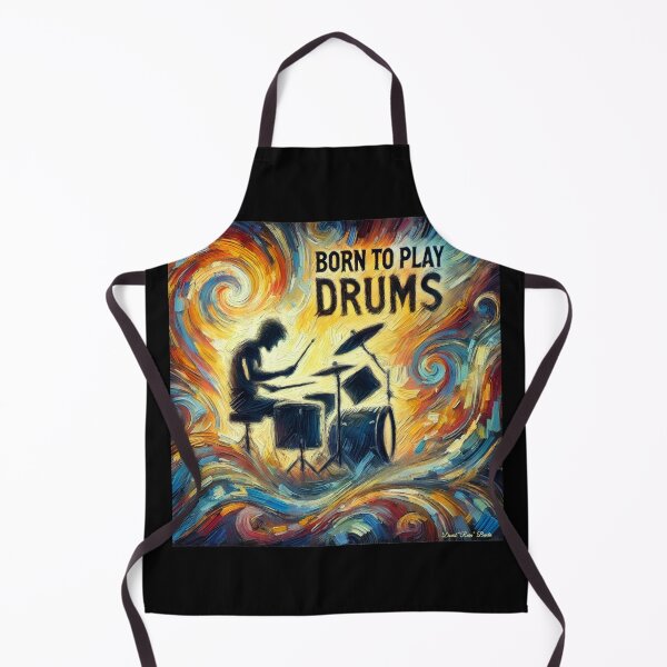 Item preview, Born to Play Drums - Impressionistic Art designed and sold by MySheetMusicArt.