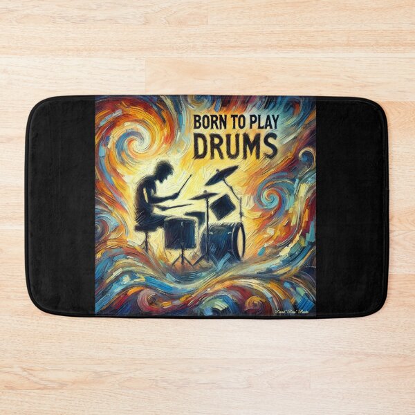 Item preview, Born to Play Drums - Impressionistic Art designed and sold by MySheetMusicArt.