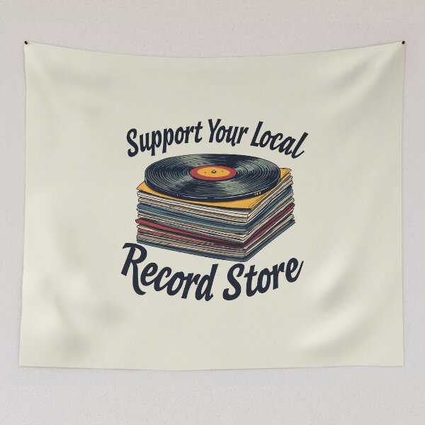 Item preview, Support Your Local Record Store Vinyl Design  designed and sold by Jollys-ArtShop.