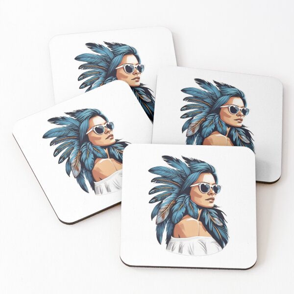 Item preview, Feathered hair woman designed and sold by RadManDesigns.