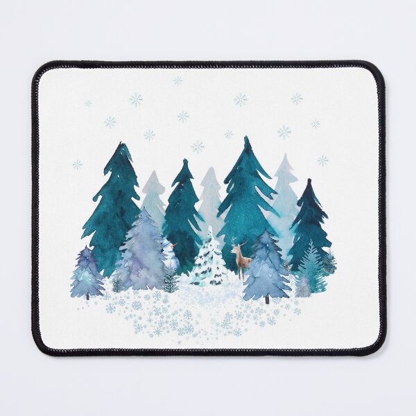 Item preview, Winter Forest With a Snowman and a Deer designed and sold by Northjens.