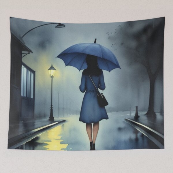 Item preview, Umbrella Girl: Through the Mist designed and sold by AJSRPrints.