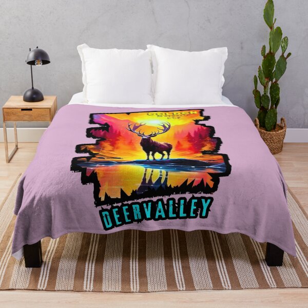 Item preview, Majestic Golden Elk in Vibrant Sunset DEERVALLEY Scene designed and sold by ExploreAura Studio.