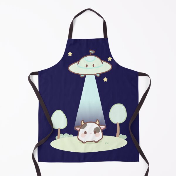 Item preview, Illustration of a UFO taking a cow designed and sold by Cute-adorable.
