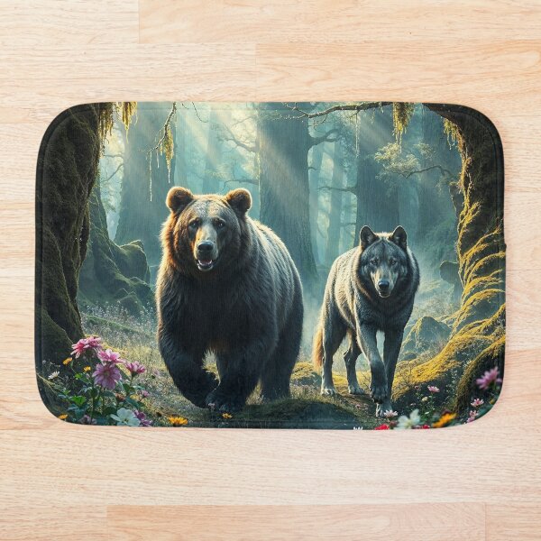 Item preview, Bear and Wolf Friendship designed and sold by Skye Ryan-Evans.
