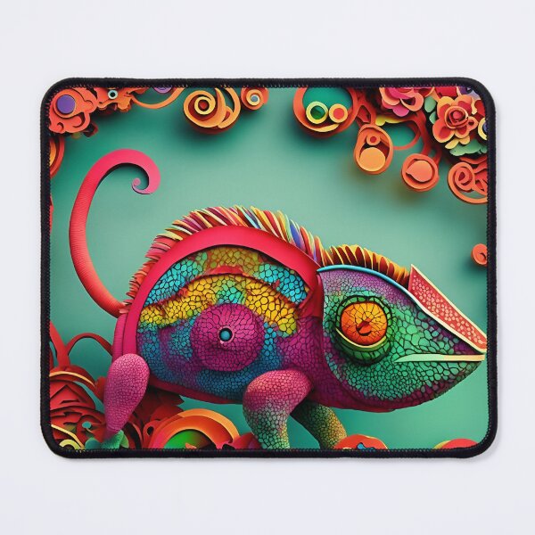 Item preview, Rainbow Mosaic Chameleon designed and sold by cuprum.
