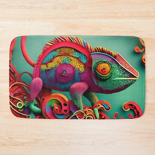 Item preview, Rainbow Mosaic Chameleon designed and sold by cuprum.