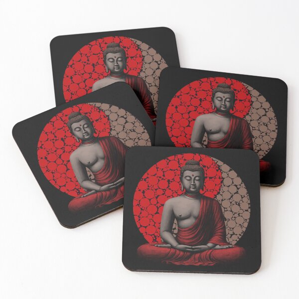 Artikelvorschau, roter Buddha entworfen und verkauft von Buda--Vibes.