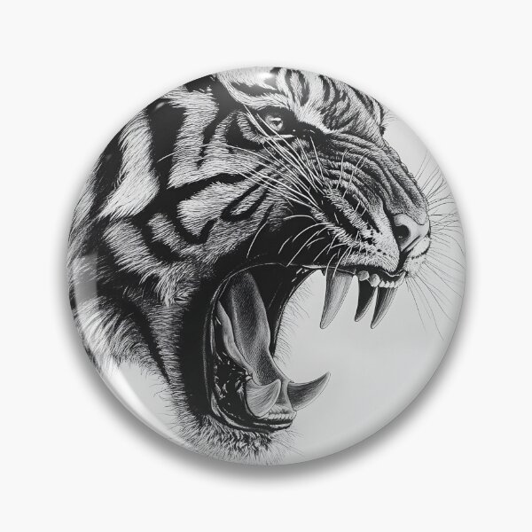 Item preview, Black and white Tiger pencil drawing designed and sold by Pencil-Art.