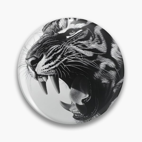 Item preview, Black and white Tiger pencil drawing designed and sold by Pencil-Art.
