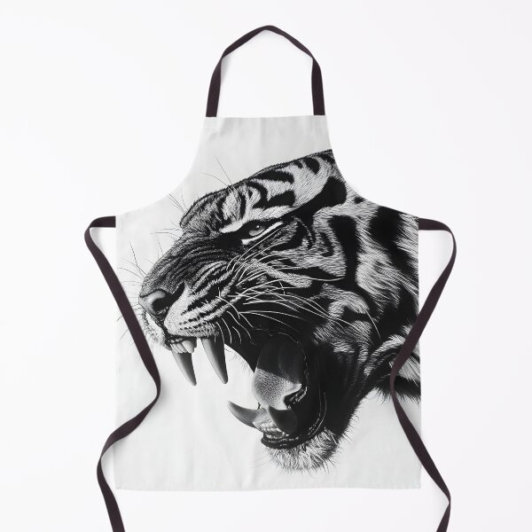 Item preview, Black and white Tiger pencil drawing designed and sold by Pencil-Art.