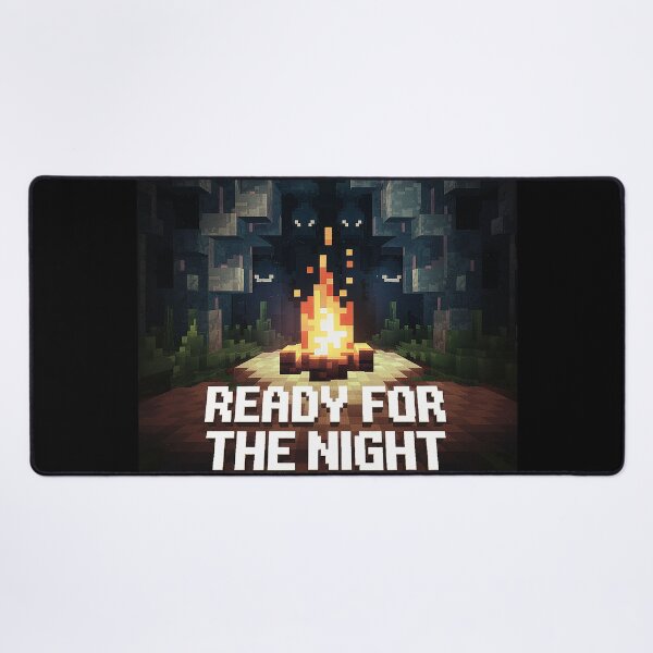 Item preview, Ready for the Night Campfire Design for Minecraft Fans and Sandbox Game Adventurers designed and sold by pixelpopplanet.