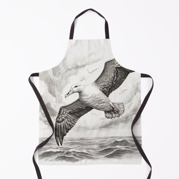 Item preview, Black and White Albatross Pencil Drawing designed and sold by Pencil-Art.