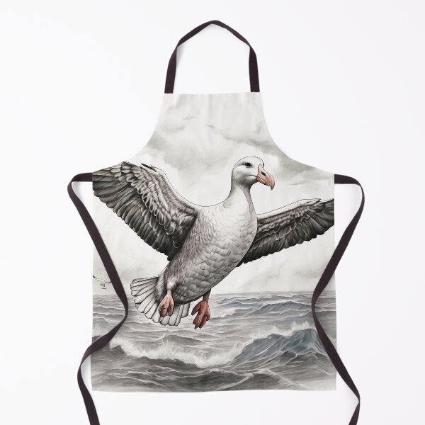 Item preview, Black and White Albatross Pencil Drawing designed and sold by Pencil-Art.