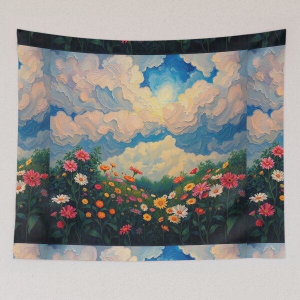 Item preview, Flower Garden beautiful expressionist art nouveau vintage art designed and sold by Vintage Designs +.