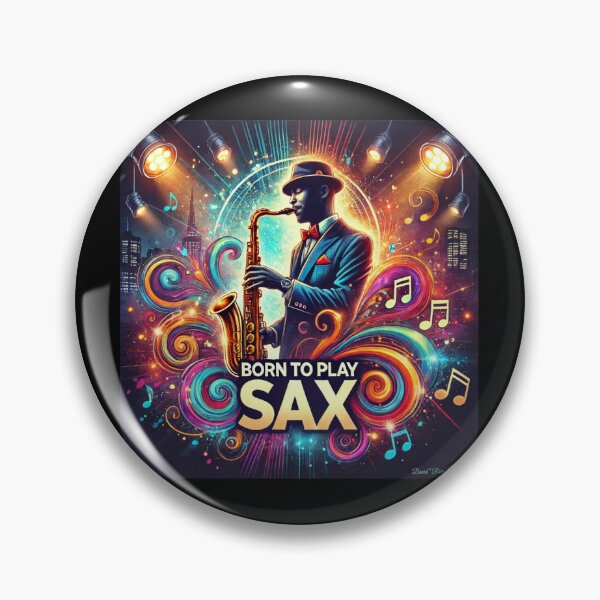 Item preview, Born to Play Sax - Vibrant Jazz Artwork designed and sold by MySheetMusicArt.