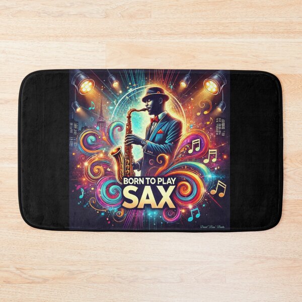 Item preview, Born to Play Sax - Vibrant Jazz Artwork designed and sold by MySheetMusicArt.