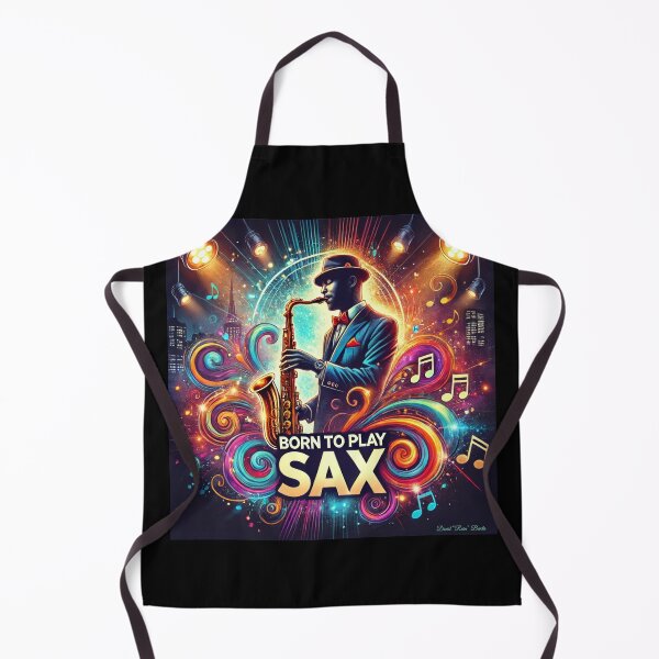 Item preview, Born to Play Sax - Vibrant Jazz Artwork designed and sold by MySheetMusicArt.