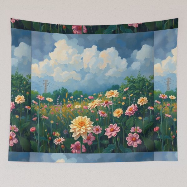 Item preview, Flower Garden beautiful expressionist art nouveau vintage art designed and sold by Vintage Designs +.
