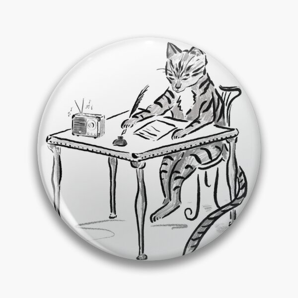 Item preview, Cat Lover Writing on Desk designed and sold by alwaysbookish.