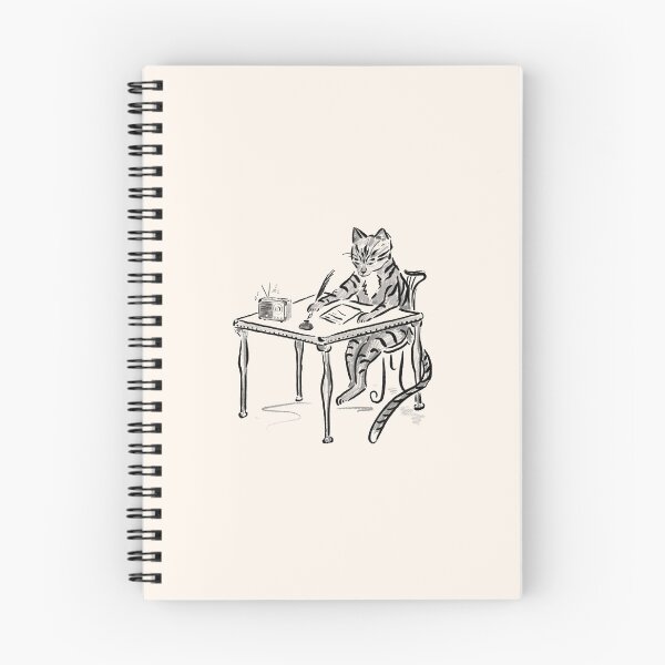 Item preview, Cat Lover Writing on Desk designed and sold by alwaysbookish.