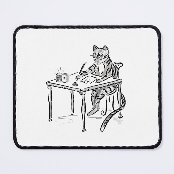 Item preview, Cat Lover Writing on Desk designed and sold by alwaysbookish.