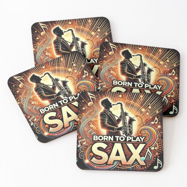 Item preview, Born to Play Sax - Bold Jazz Silhouette Artwork designed and sold by MySheetMusicArt.