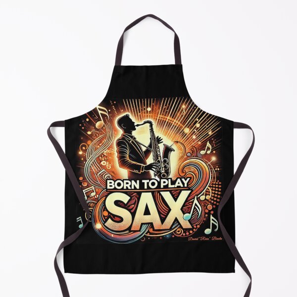 Item preview, Born to Play Sax - Bold Jazz Silhouette Artwork designed and sold by MySheetMusicArt.