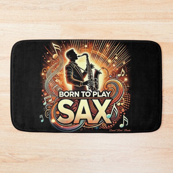 Item preview, Born to Play Sax - Bold Jazz Silhouette Artwork designed and sold by MySheetMusicArt.