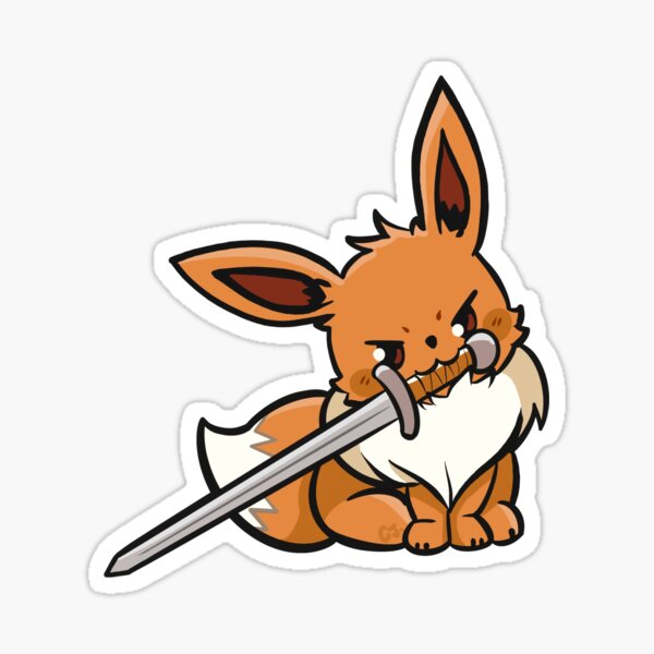 Item preview, Eev with a Sword  designed and sold by CJsSadHammock.