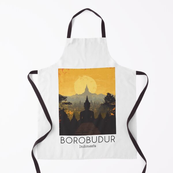 Item preview, A Vintage Travel Poster of Borobudur - Indonesia designed and sold by GoodOldVintage.