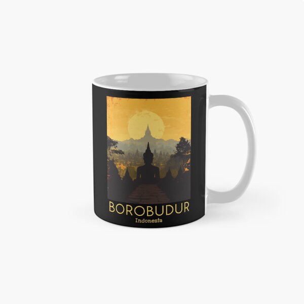Item preview, A Vintage Travel Poster of Borobudur - Indonesia designed and sold by GoodOldVintage.