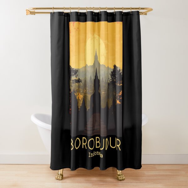 Item preview, A Vintage Travel Poster of Borobudur - Indonesia designed and sold by GoodOldVintage.