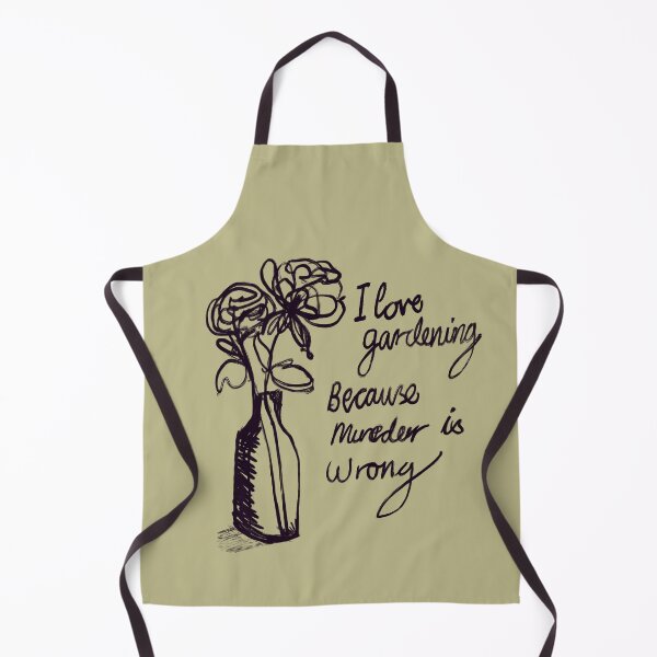Item preview, "I Love Gardening Because Murder Is Wrong" Dark Humor Floral Sketch designed and sold by Jemma Jamie Skidmore.
