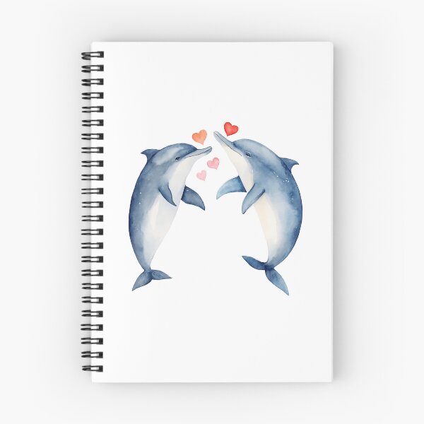 Item preview, Watercolor dolphins, watercolor dolphin, valentine day, love, adorable animals designed and sold by Victoria Riabov.