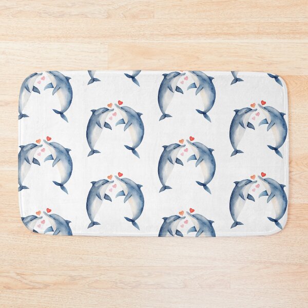 Item preview, Watercolor dolphins, watercolor dolphin, valentine day, love, adorable animals designed and sold by Victoria Riabov.