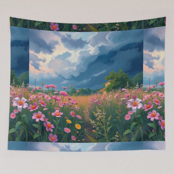 Item preview, Flower Garden beautiful expressionist art nouveau vintage art designed and sold by Vintage Designs +.