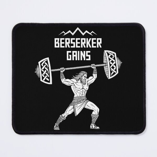 Item preview, Berserker Gains – Viking Warrior Lifting Axes Gym Design designed and sold by FocusedPatterns.