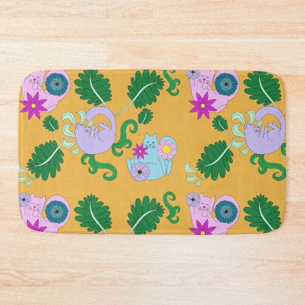 Item preview, Floral Cat designed and sold by LoreleiArts.