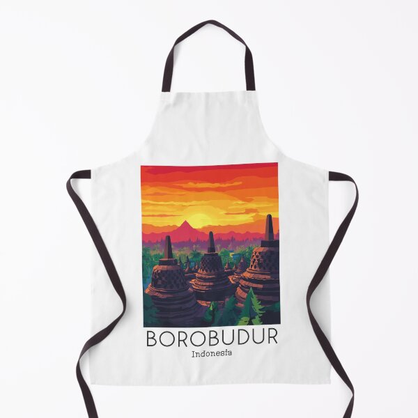 Item preview, A Vintage Travel Poster of Borobudur - Indonesia designed and sold by GoodOldVintage.