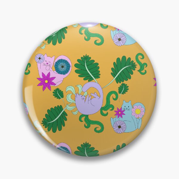 Item preview, Floral Cat designed and sold by LoreleiArts.