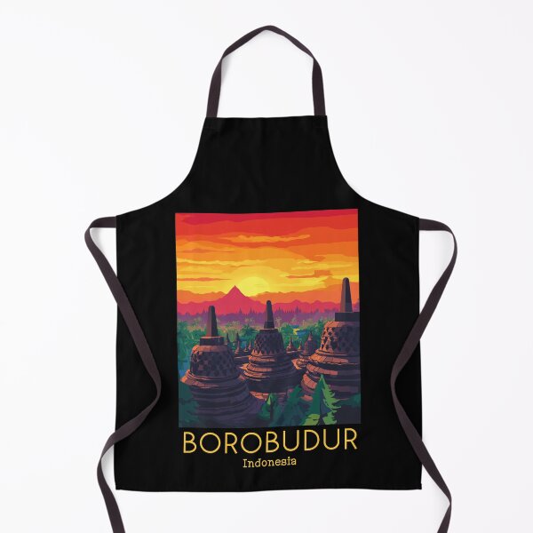 Item preview, A Vintage Travel Poster of Borobudur - Indonesia designed and sold by GoodOldVintage.