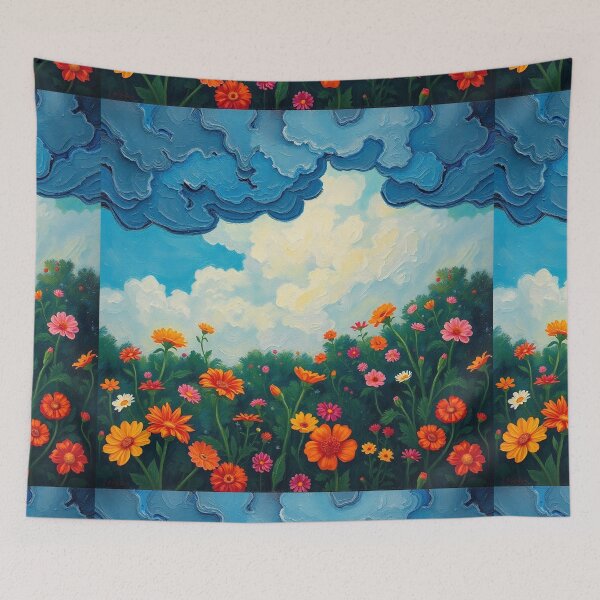 Item preview,  Flower Garden beautiful expressionist art nouveau vintage art designed and sold by Vintage Designs +.