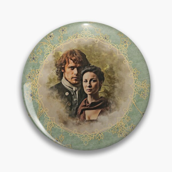 Item preview,  Outlander - Sassenach and the Soldier Green and Gold with Flowers designed and sold by dealchica.