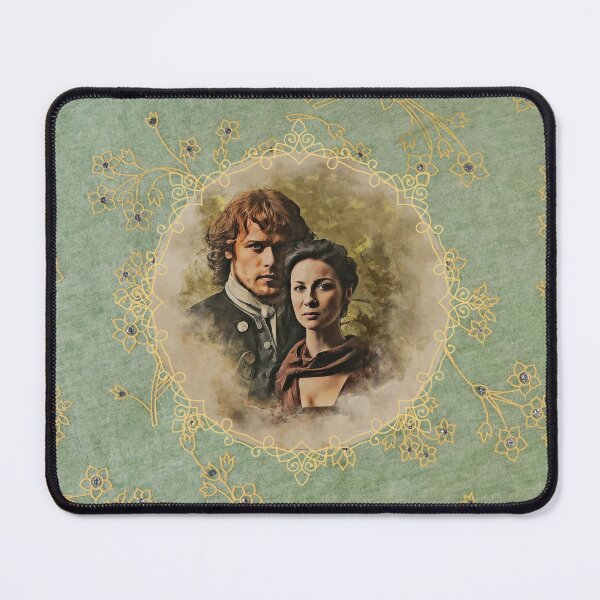 Item preview,  Outlander - Sassenach and the Soldier Green and Gold with Flowers designed and sold by dealchica.